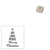 Vreugde, liefde, vrede, vrolijk kerstfeest 	rubberstempel (Gestempeld)