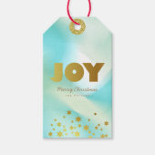 vreugde | Pastel Groen Gradiënt & Goud Cadeaulabel (Voorkant)