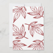 Vreugde Rood Ingelijste Foto Winter Foliage Kerstm Kaart (Achterkant)