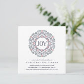 vreugde | Uitnodiging voor het diner op kerstavond (Staand voorkant)