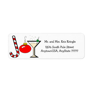 Vreugde van Kerstmis met rood Ornament Etiket