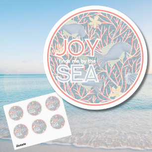 Vreugde Vindt Me Aan De Zee – Boho Strand Ronde Sticker