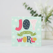 Vreugde voor de Wereld Feestdagenkaart (Staand voorkant)