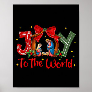 Vreugde Voor De Wereld Kerstmis Christelijke Geboo Poster