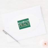 Vreugde voor iedereen ovale sticker (Envelop)