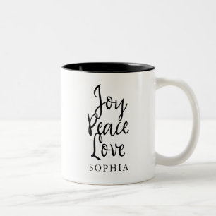 Vreugde Vrede Liefde Inspirerend Tweekleurige Koffiemok