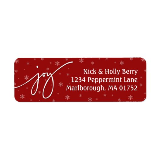 Vreugdeadreslabel Etiket (Voorkant)