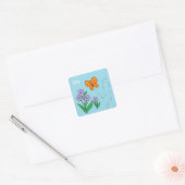 vreugdevlinder vierkante sticker (Envelop)