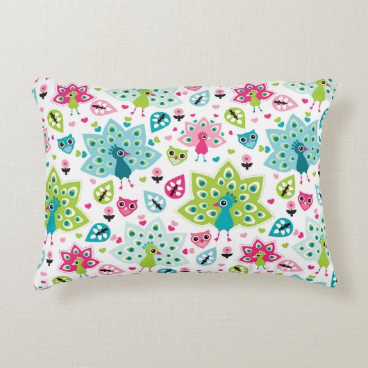 vreugdevogel en uil decoratief kussen (Voorkant)