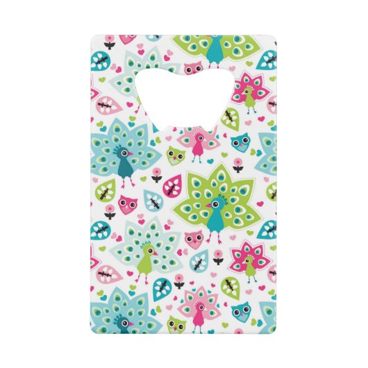 vreugdevogel en uil kredietkaart flessenopener (Voorkant)