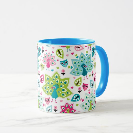 vreugdevogel en uil mok (Voorkant rechts)