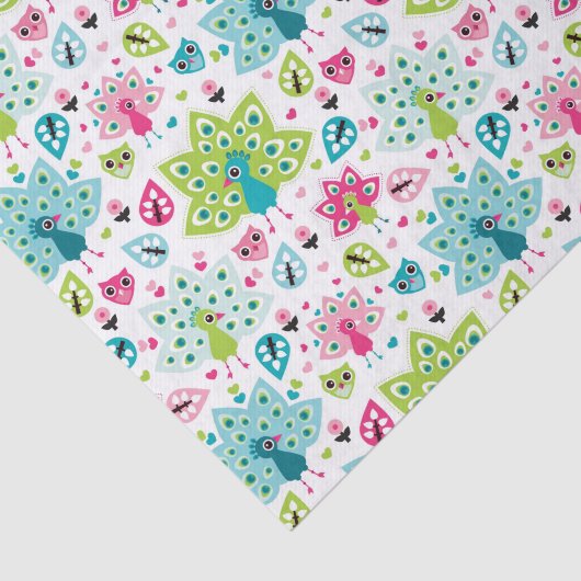 vreugdevogel en uil tissuepapier (Detail)