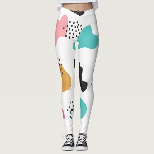 vreugdevol blobpatroon leggings (Voorkant)