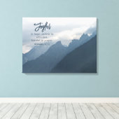 Vreugdevol in hoop Christelijk Inspirerend Canvas Afdruk (Insitu (Houten vloer))