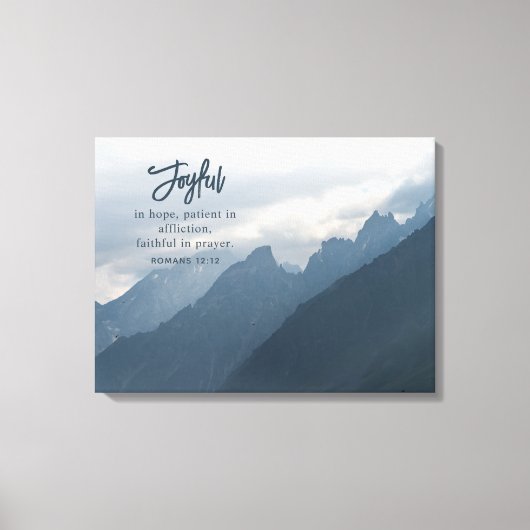 Vreugdevol in hoop Christelijk Inspirerend Canvas Afdruk (Voorkant)