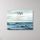 Vreugdevol in hoop Christelijke Inspirerend oceaan Canvas Afdruk (Voorkant)