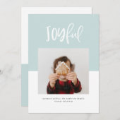 vreugdevol schrift foto geruit elegant kleurrijk (Voorkant / Achterkant)