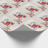 Vreugdevolle Feestdagen aangepaste foto patroon Cadeaupapier (Hoek)