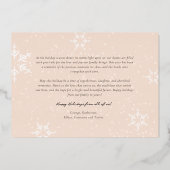 Vreugdevolle handgetekende script geometrische sne folie feestdagenkaart (Achterkant)