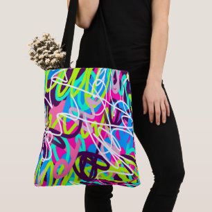 Vreugdevolle kleuren Modern Abstract Draagtas