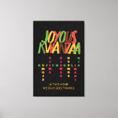 Vreugdevolle KWANZAA principes kruiswoord Canvas Afdruk (Voorkant)