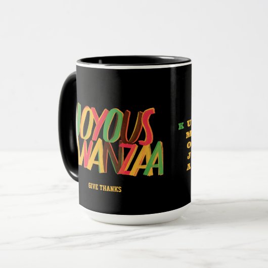 Vreugdevolle KWANZAA principes kruiswoord Mok (Voorkant links)