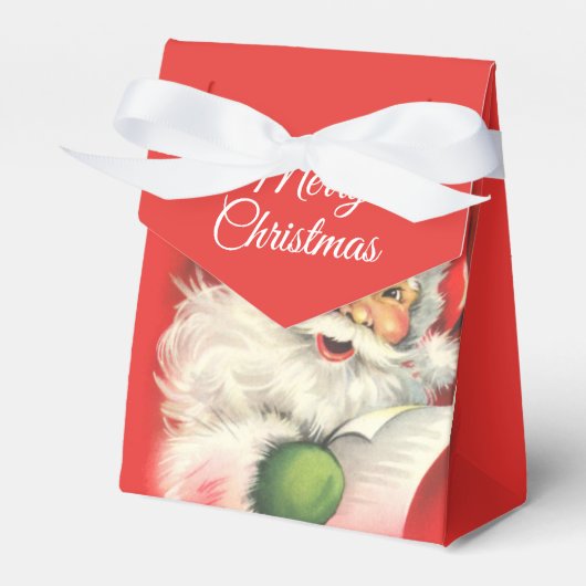 Vreugdevolle Santa Claus Tentdoos Bedankdoosjes (Voorkant Zijde)