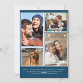 Vreugdevolle wensen Moderne Kerstmis 5 Fotocollage Feestdagenkaart (Achterkant)