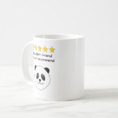 Vriend aangepaste tekst panda gezicht koffiemok (Voorkant links)