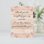 Vriend bedankt creditcard (Staand voorkant)