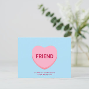 Vriend blauw conversatie hart Valentijnsdag Briefkaart