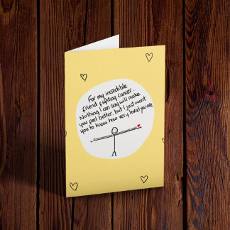 Vriend die kanker doormaakt kaart