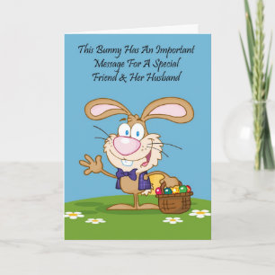 Vriend en haar man Jelly Bean Humor Easter Kaart