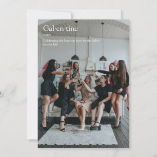 Vriend Foto Galentine's Day Definitiekaart Feestdagenkaart