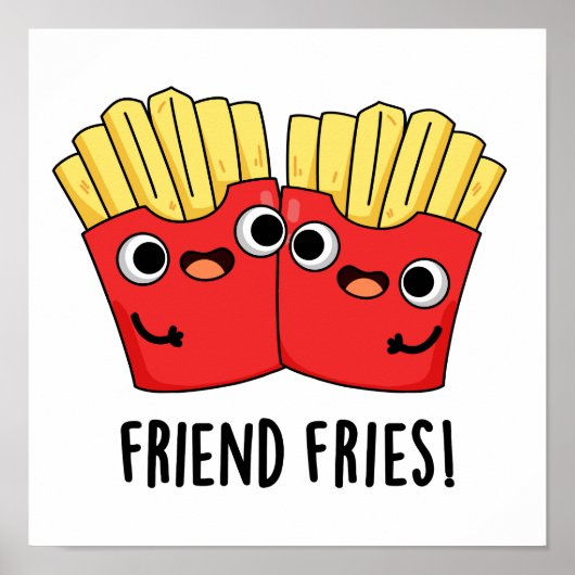 Vriend Fries Grappig BFF Pun Poster (Voorkant)
