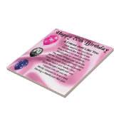 Vriend gedicht - 70e verjaardag tegeltje (Zijkant)