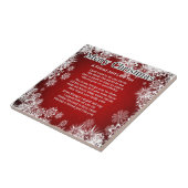 Vriend gedicht - kerstontwerp tegeltje (Zijkant)