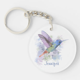Vriend Gift Art Whimsical Rufous Hummingbird Sleutelhanger