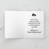 Vriend Godzijdank voor u Schattigee Birds Verjaard Bedankkaart (Binnen)