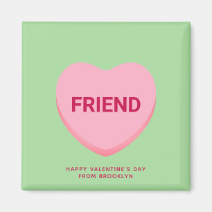 Vriend groen roze gesprekshart Valentijns Magneet