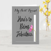 VRIEND-HIER IS OM FANTASTISCH TE ZIJN OP JE VERJAA KAART (Gele Bloem)