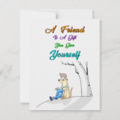 Vriend is een geschenk dat je jezelf geeft Honden  Bedankkaart (Voorkant)
