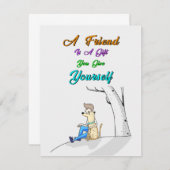 Vriend is een geschenk dat je jezelf geeft Honden  Bedankkaart (Voorkant / Achterkant)