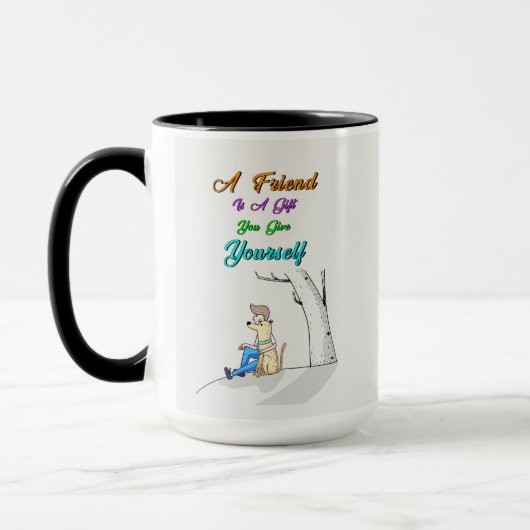 Vriend is een geschenk dat je jezelf geeft Honden  Mok (Links)