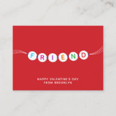 Vriend leuke vriendschapsarmband rode Valentijnsda Informatiekaartje (Voorkant)