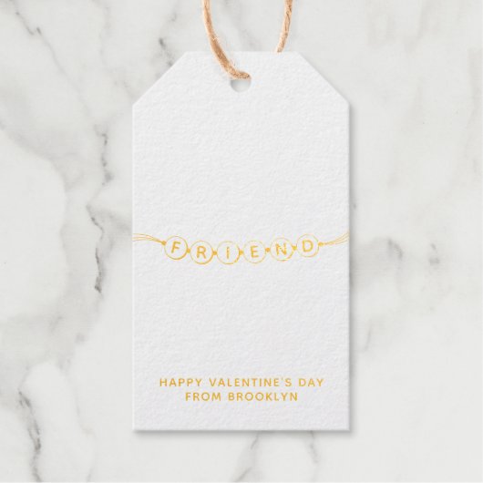 Vriend leuke vriendschapsarmband Valentijnsdag Cadeaulabels (Voorkant)