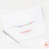 Vriend leuke vriendschapsarmband Valentijnsdag Ronde Sticker (Envelop)