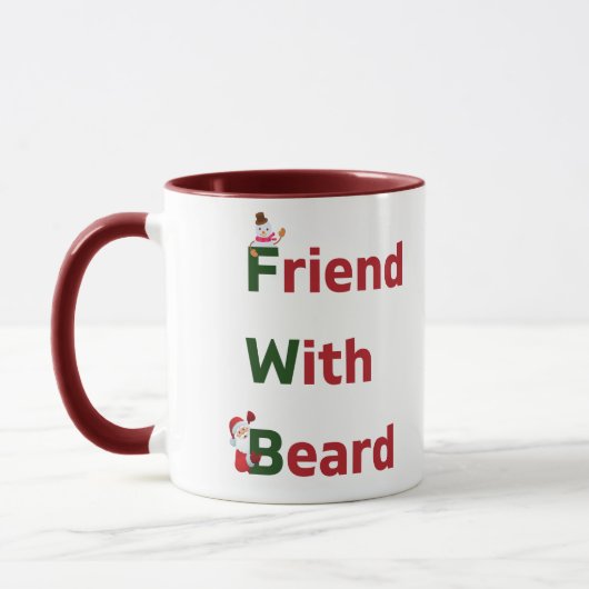 Vriend met baard mok (Links)
