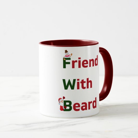 Vriend met baard mok (Voorkant rechts)
