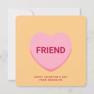 Vriend oranje gesprekshart Valentijns kaart